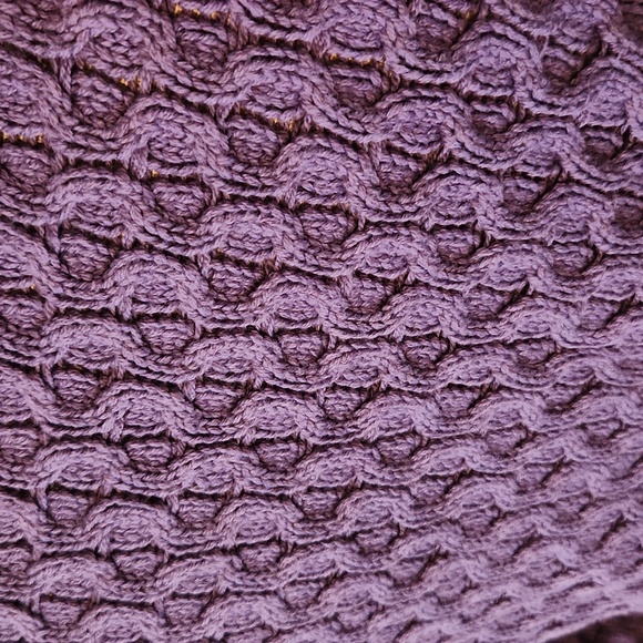 Super Warm Purple Knitted Sweater - Picture 5 of 6